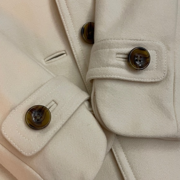 Banana Republic Womens Trench Wool Peacoat in cream white color - Picture 10 of 16